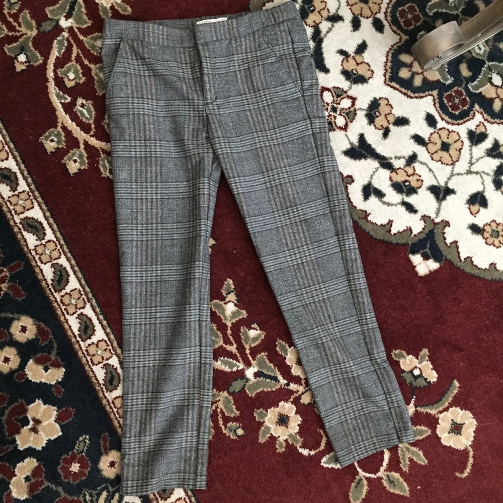 ZARA Girls Plaid Check Pants